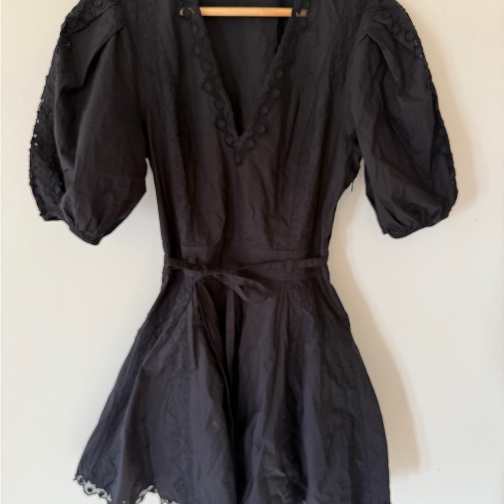 Ulla Johnson Camila Black Mini Dress - Picture 7 of 16